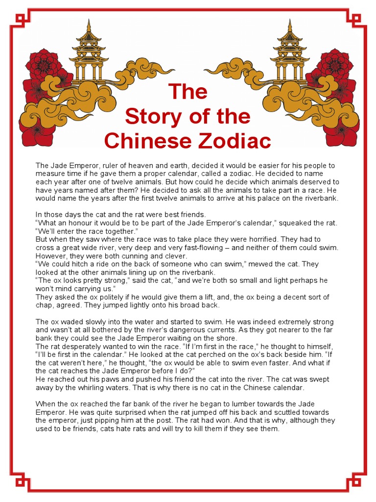 Chinese Zodiac Story: Download The Great Race PDF Now