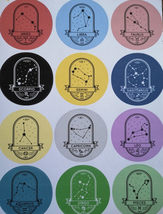 Explore Unique Astrology Stickers for Every Zodiac Sign – Shop Now!