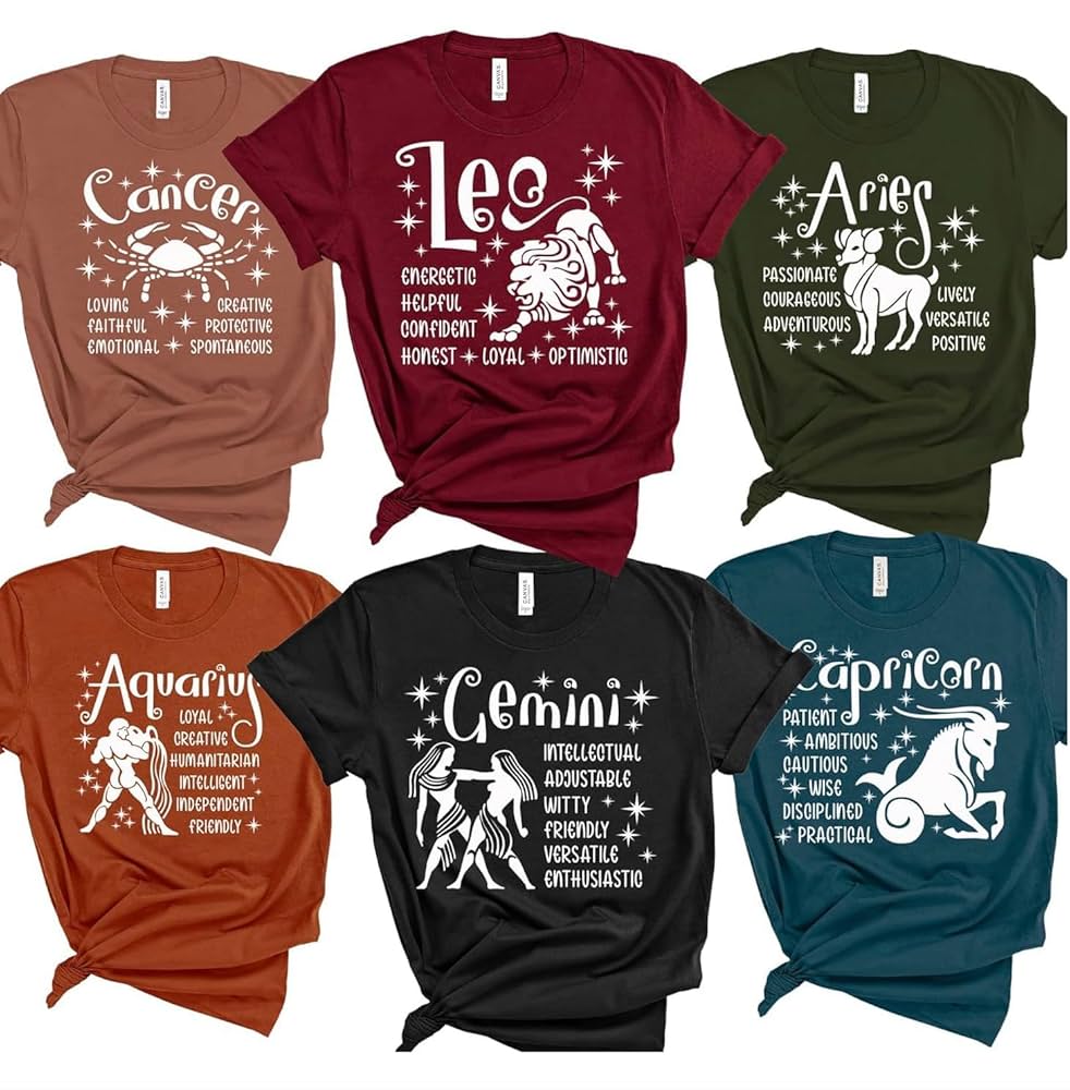 High Quality Horoscope T-Shirts: Mens and Womens Zodiac Tees