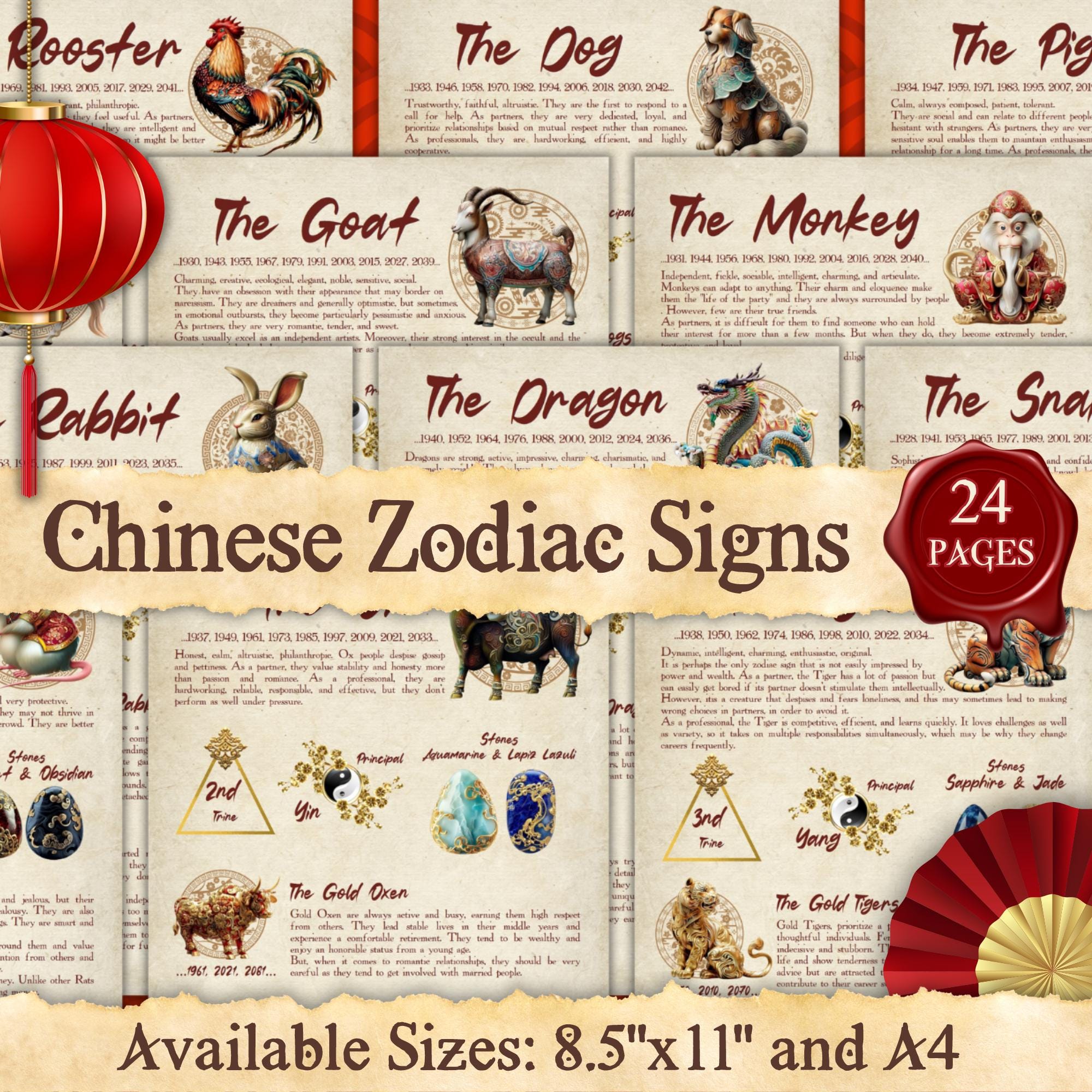 Chinese Zodiac Chart Printable: Easy Guide to Your Horoscope