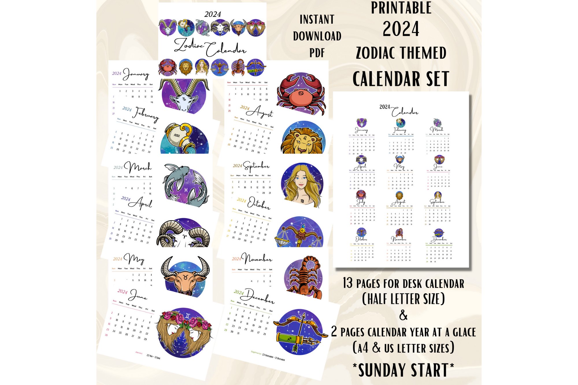Sign Calendar Zodiac: Your 2024 Guide to the Stars and Fortune