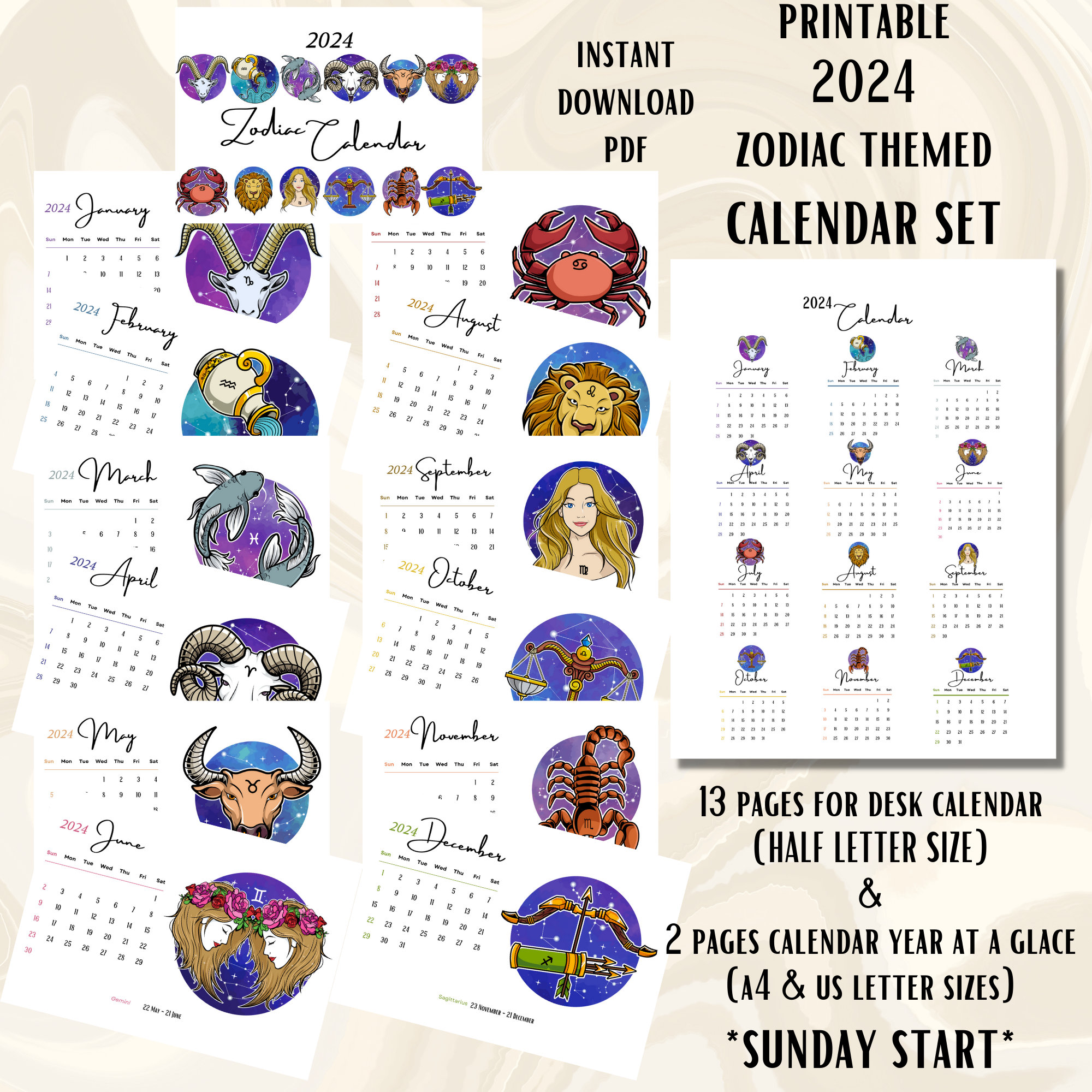 Best Calendar Zodiac 2024: Check Your Fortune Now (Simple Guide to Your Zodiac Sign)