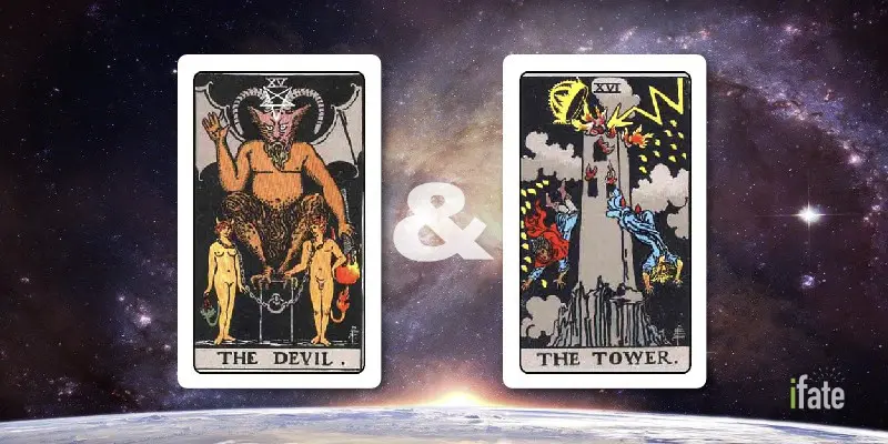 Devil and Tower Tarot Combo: What Does this Scary Pair Mean?