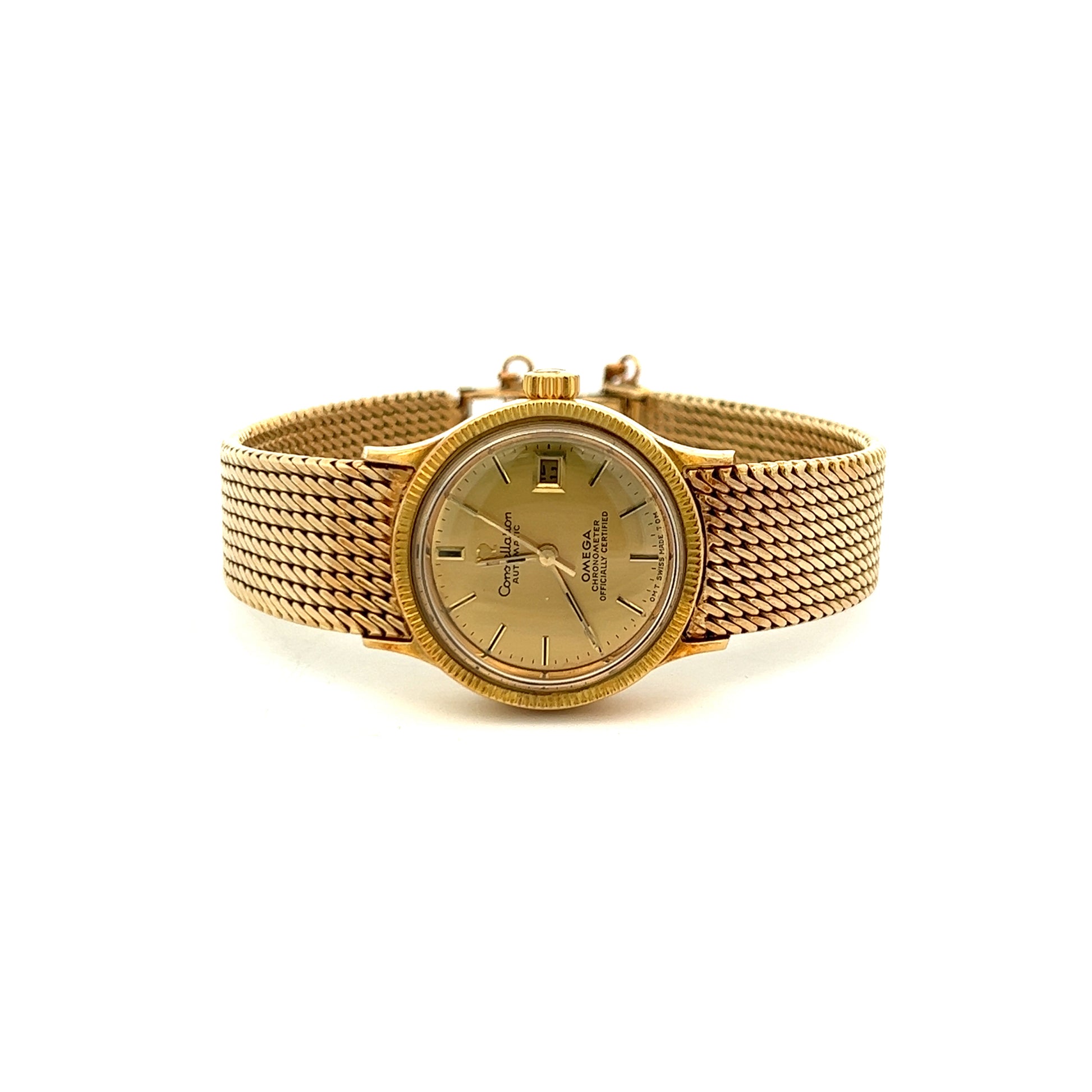 Shop Now: Vintage Omega Constellation 18k Gold Watch Deals.